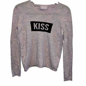 Zadig & Voltaire Gwendal KISS Merino Wool Sweater Purple Sz S Minimalist Comfort